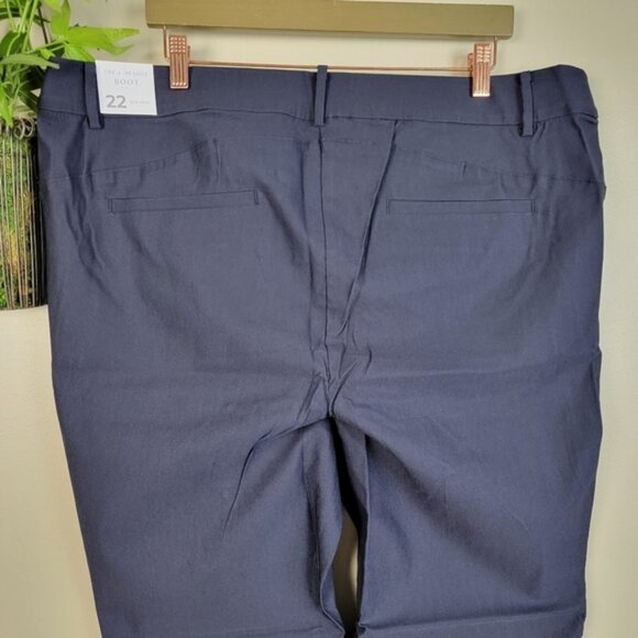 Lane Bryant 22 NEW 4 Season Boot Navy Blue Bootcut Sexy Stretch Dress Pants - Picture 8 of 12